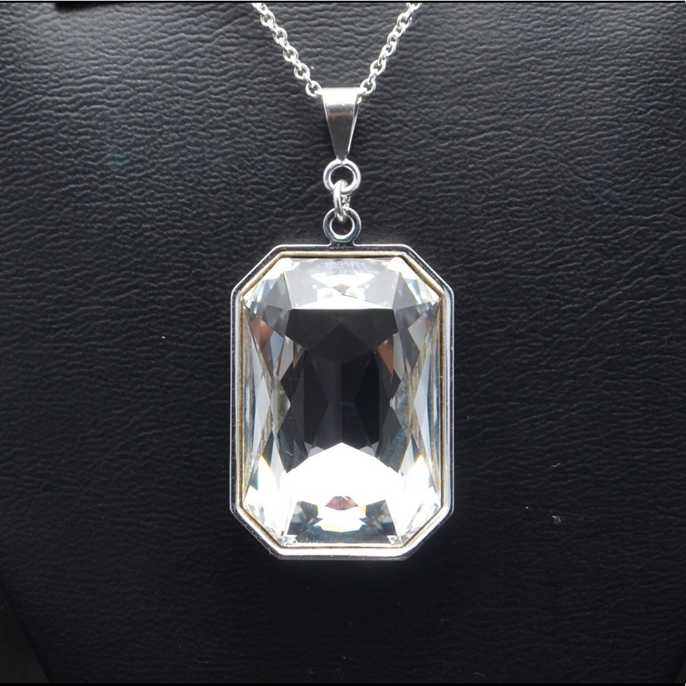 Swarovski Crystal Emerald Cut Rectangle Pendant